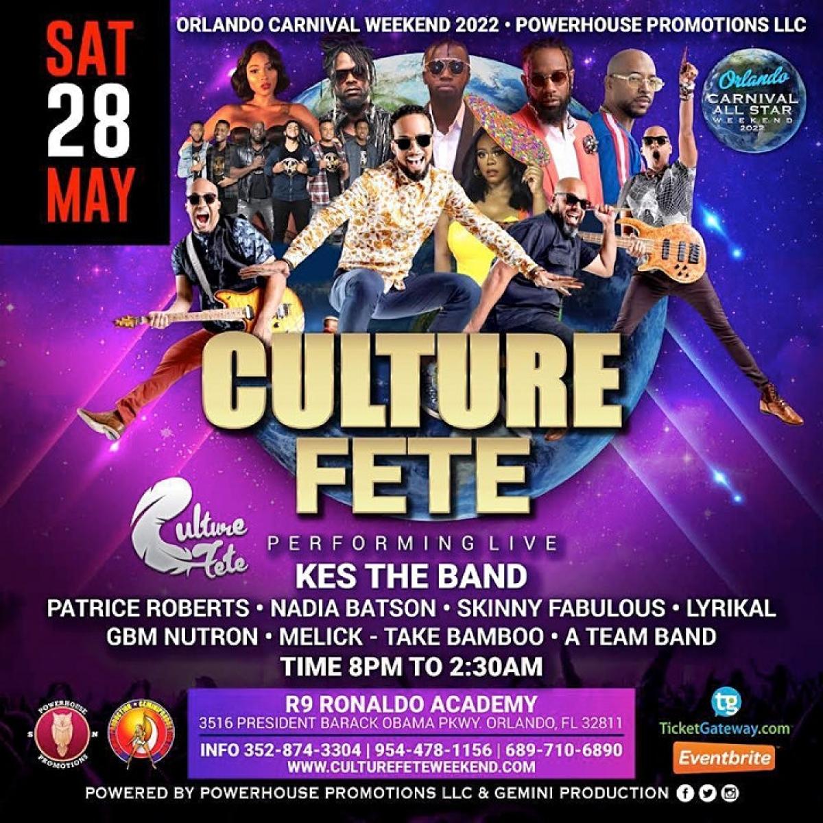 Culture Fete 2022 flyer or graphic.