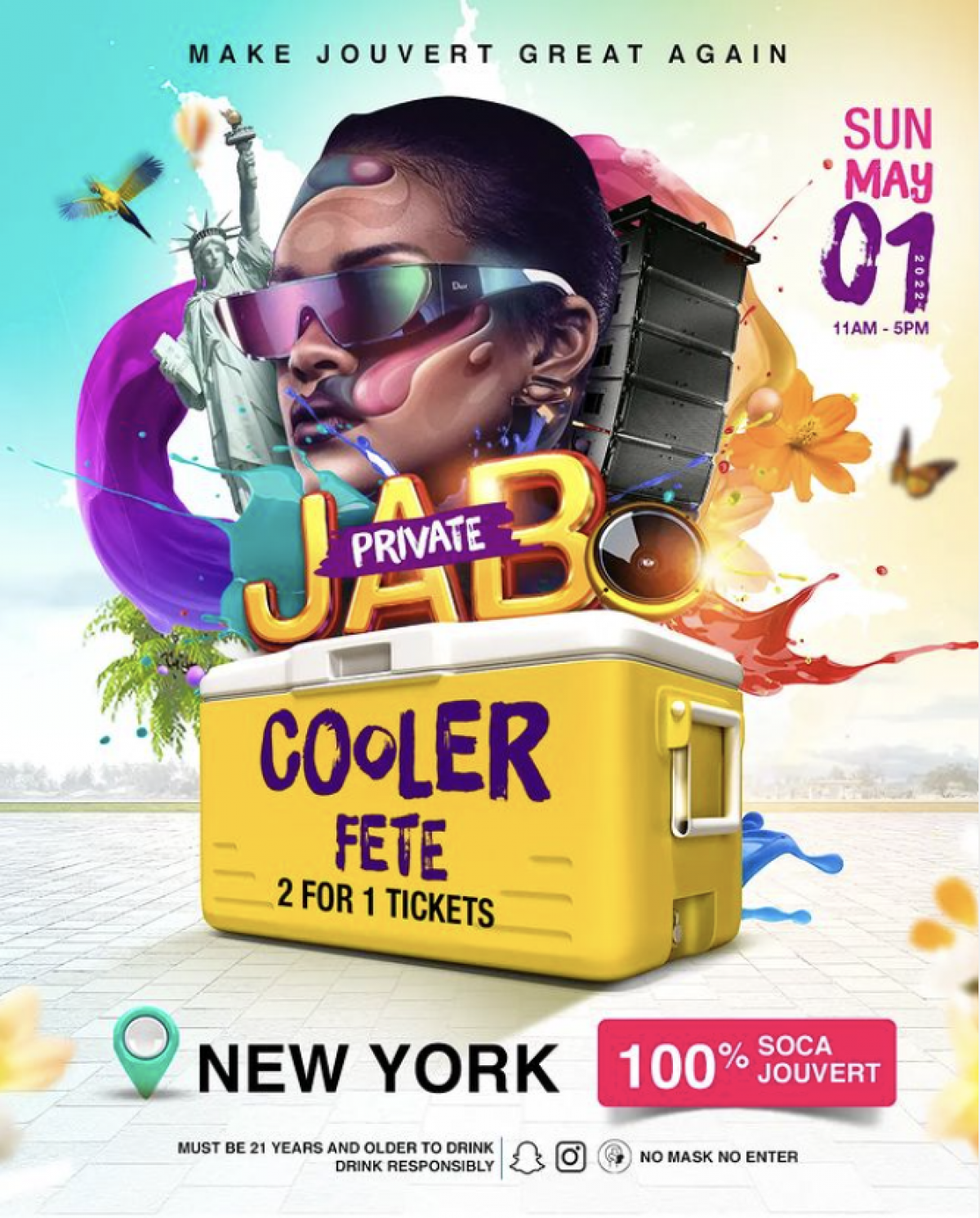 Private Jab - Cooler fete flyer or graphic.