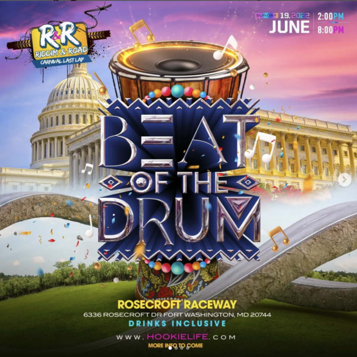 Riddim & Road (2022): Beat Of The Drum flyer or graphic.