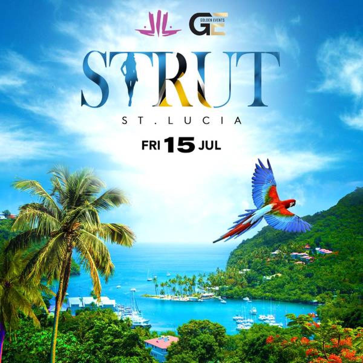 Strut St. Lucia flyer or graphic.