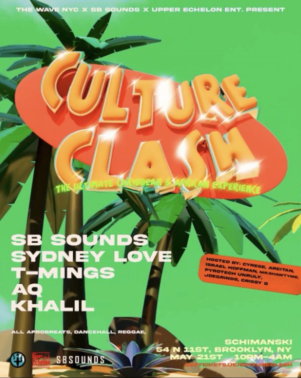 Culture Clash flyer or graphic.