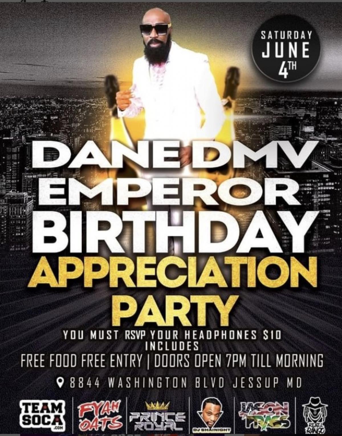 Dane Minguel's Birthday Bash flyer or graphic.