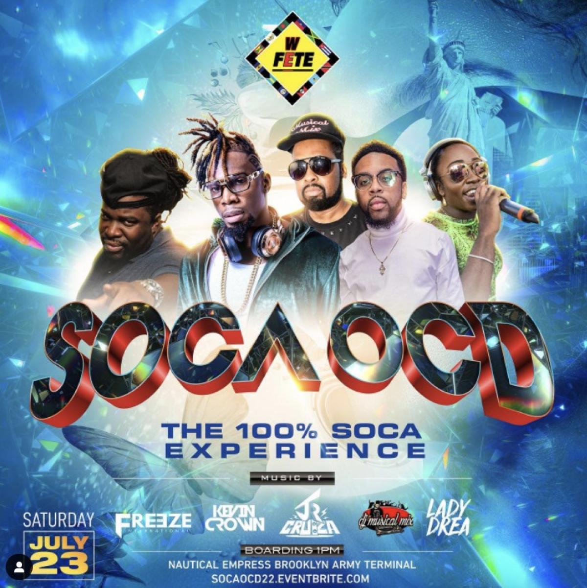 Soca OCD Boatride flyer or graphic.