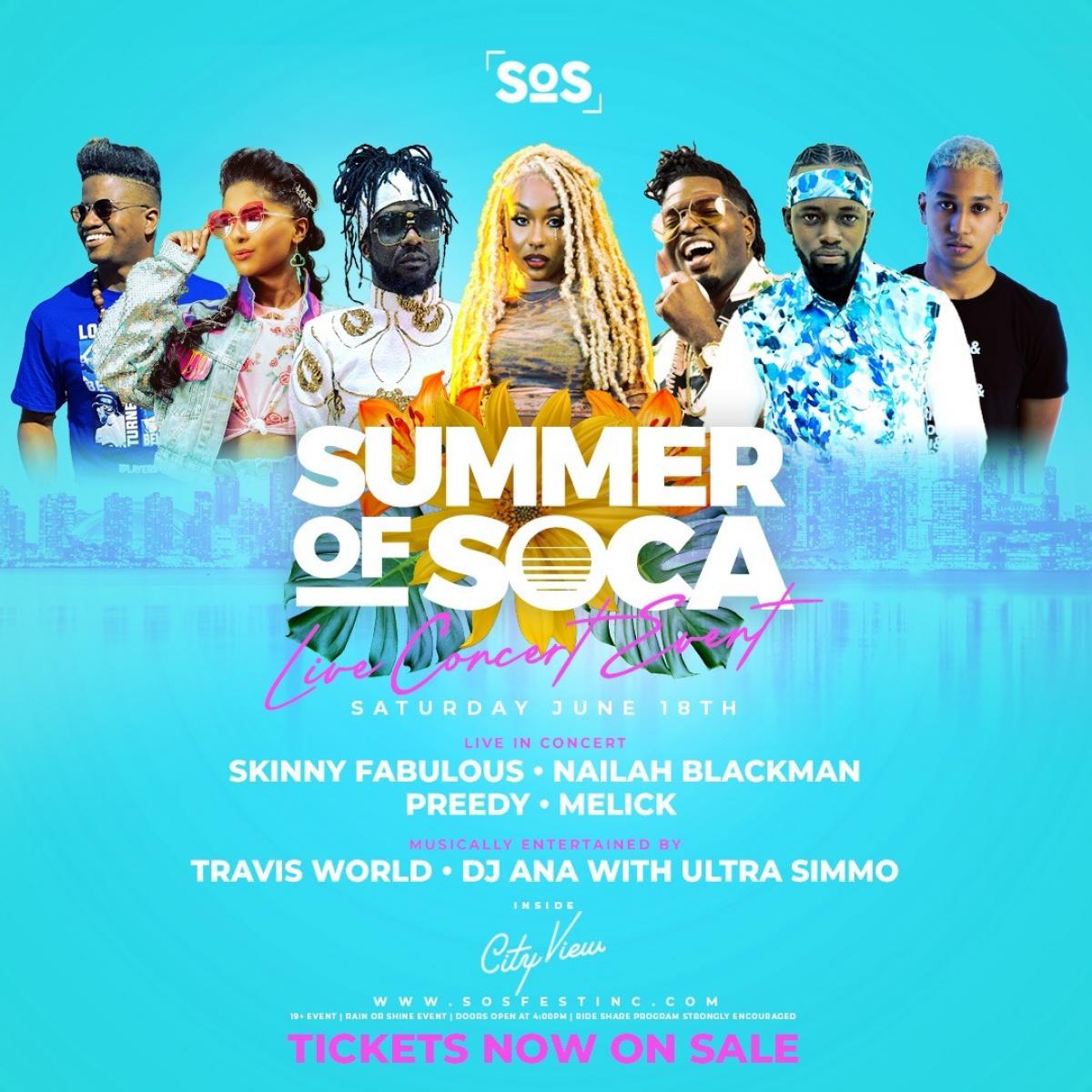 Summer of Soca flyer or graphic.