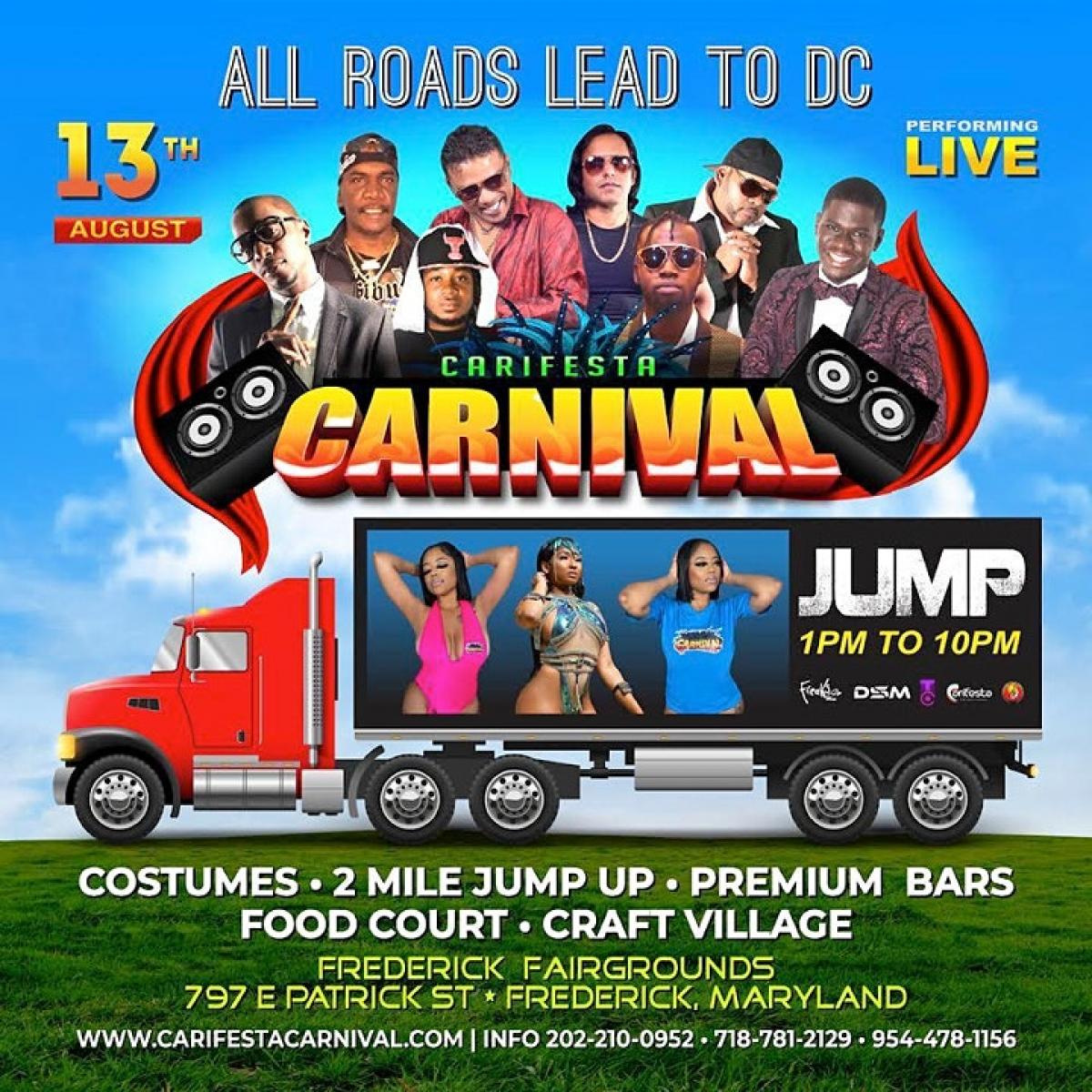 Carifesta Carnival DMV flyer or graphic.