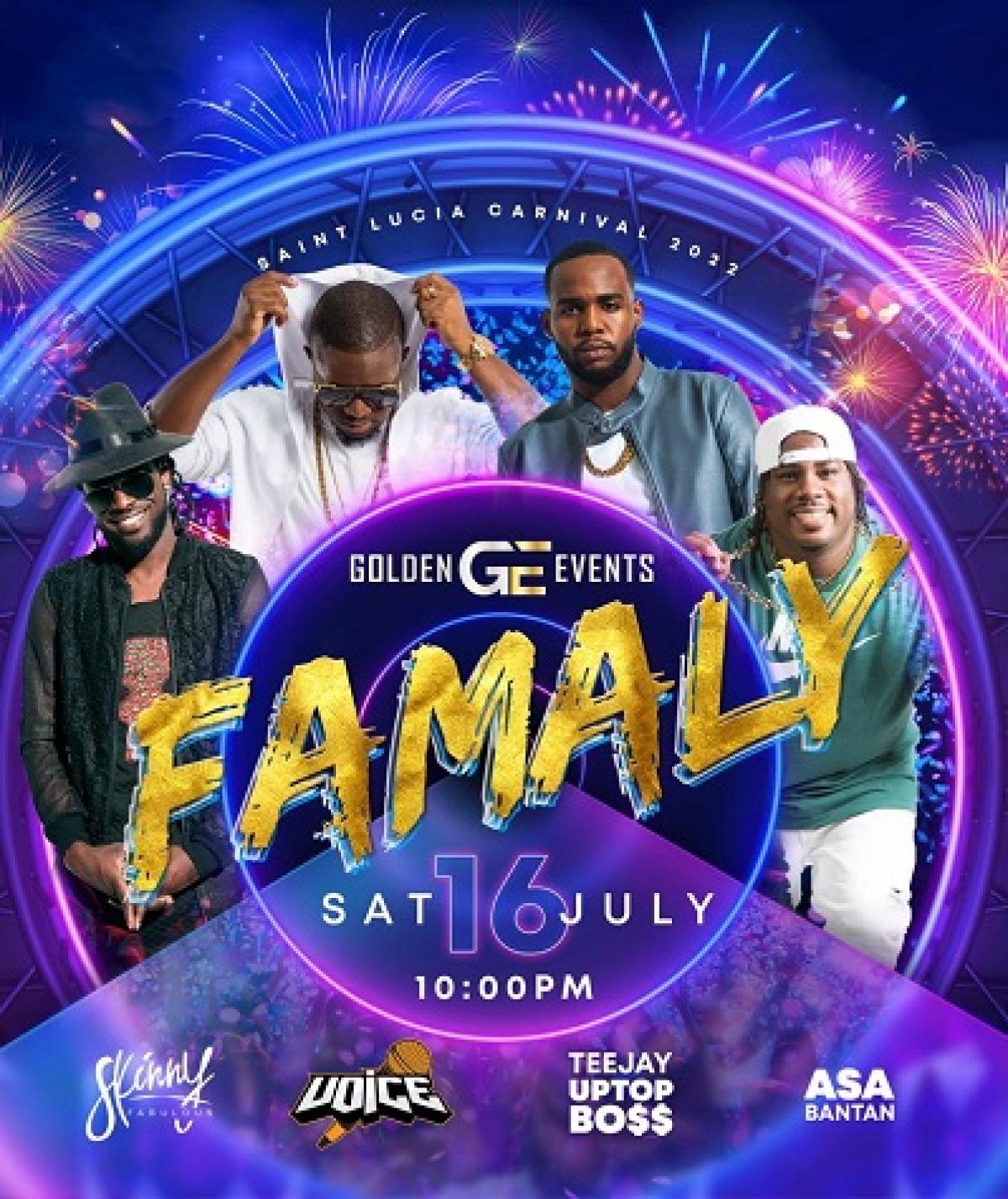 Famaly flyer or graphic.