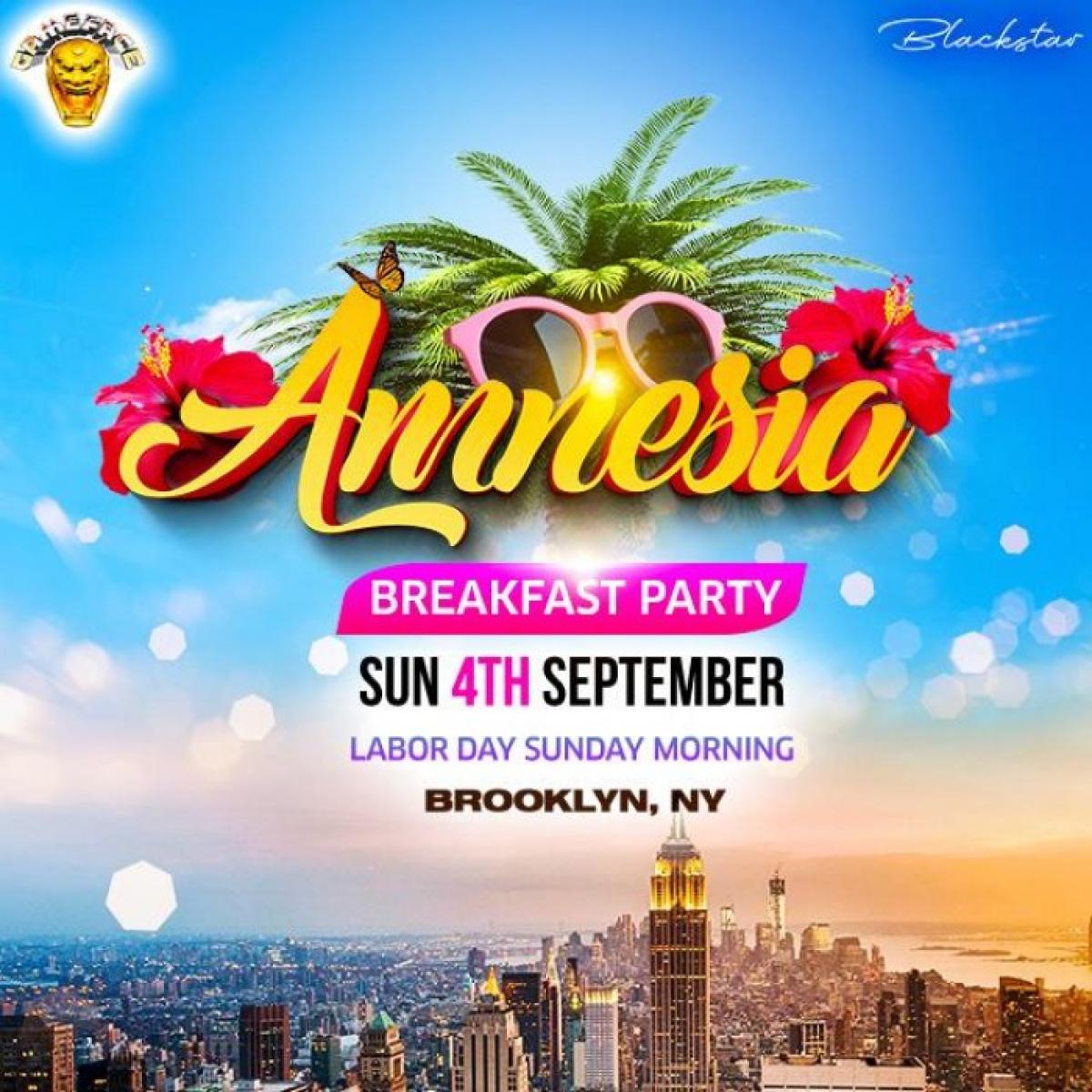 Amnesia flyer or graphic.