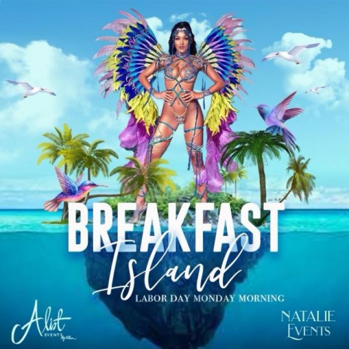 Breakfast Island flyer or graphic.