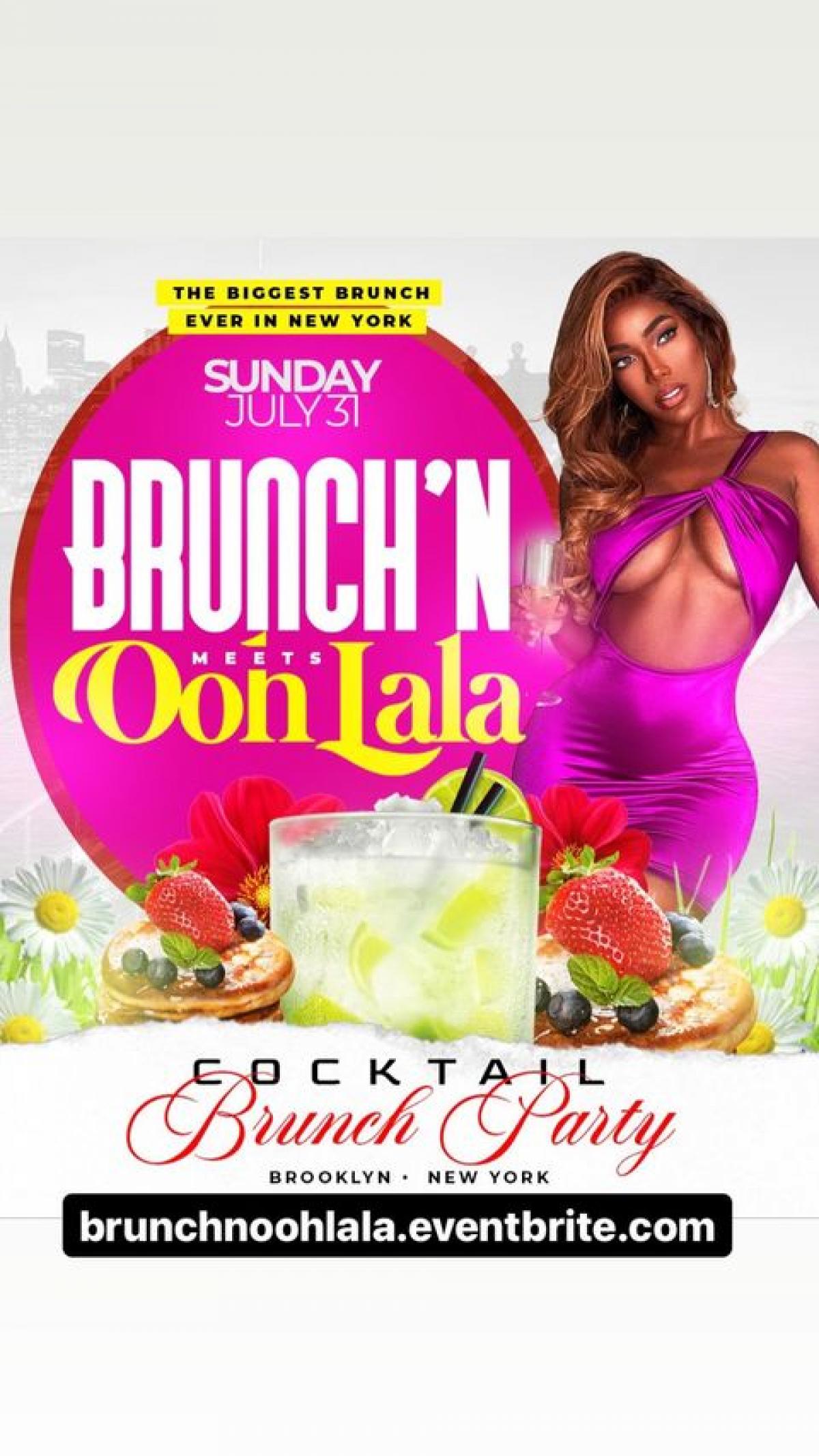 Brunch'N meets OOH LALA Cocktail Brunch flyer or graphic.