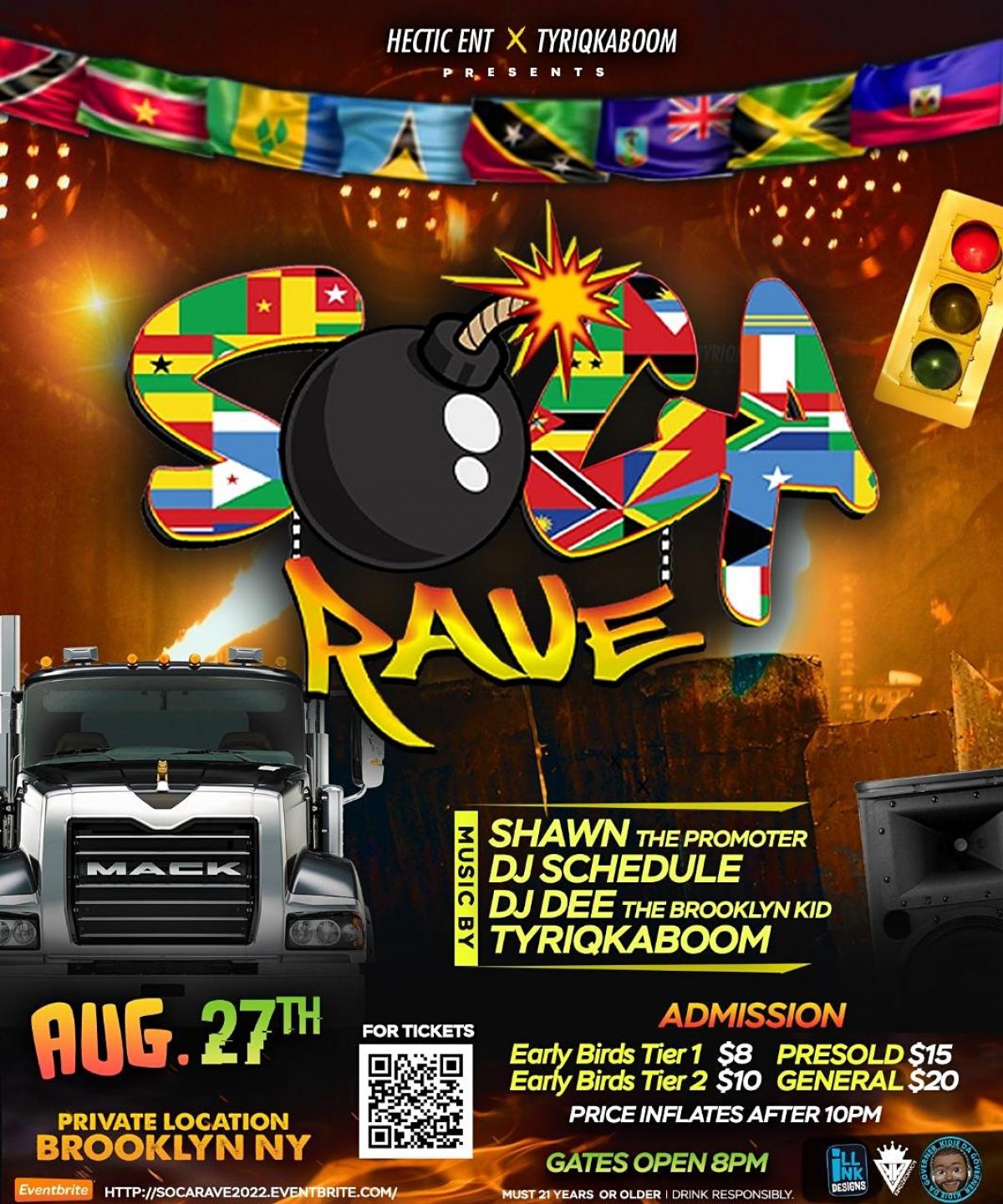 Soca Rave: Rep Yuh Flag Edition flyer or graphic.