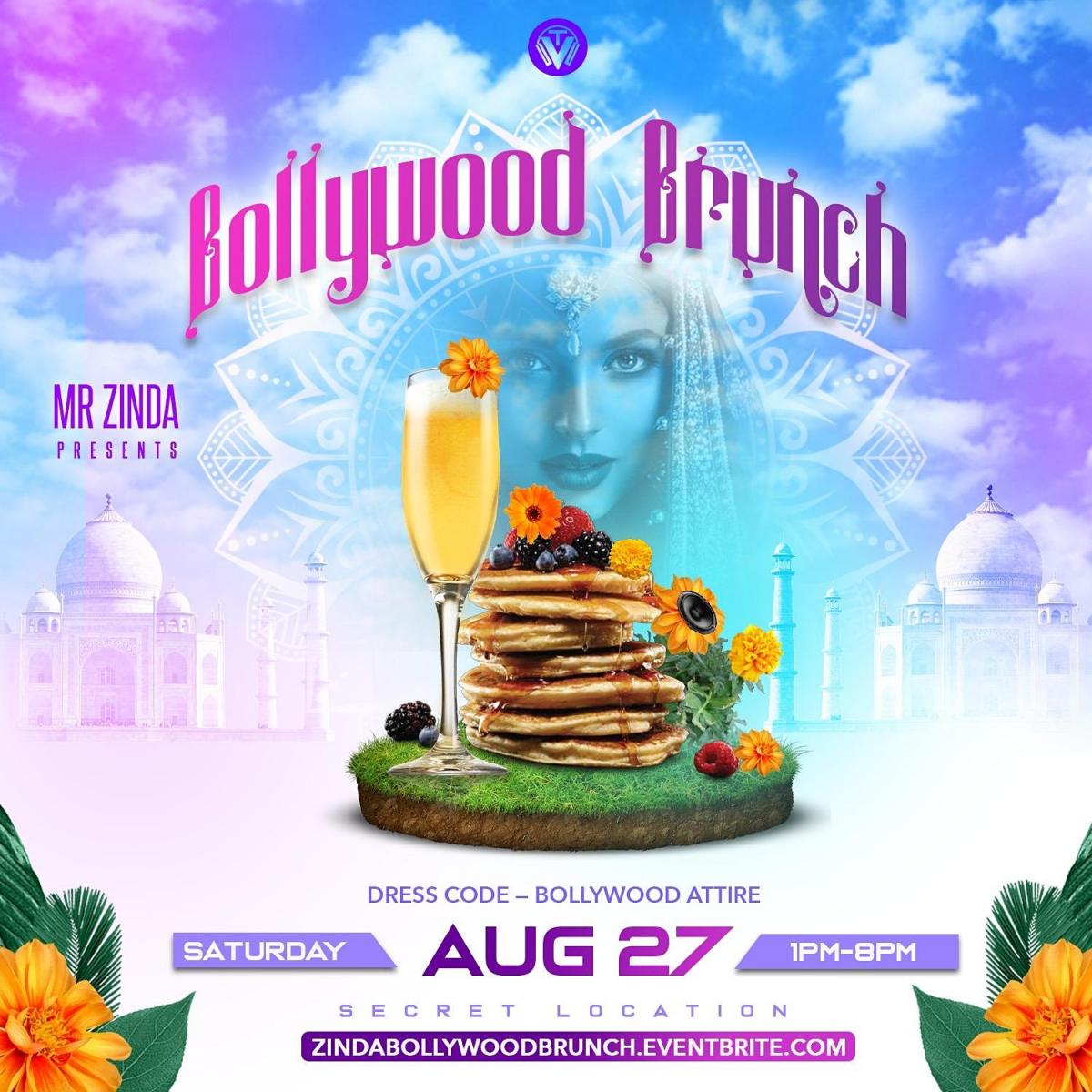 The Bollywood Brunch flyer or graphic.