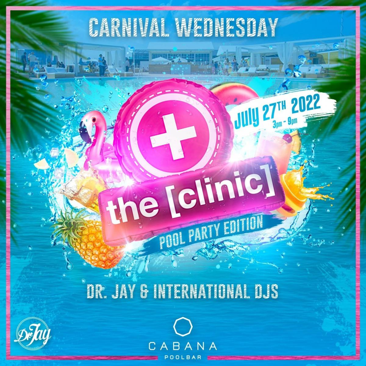 The Clinic - Pool Party Edition flyer or graphic.