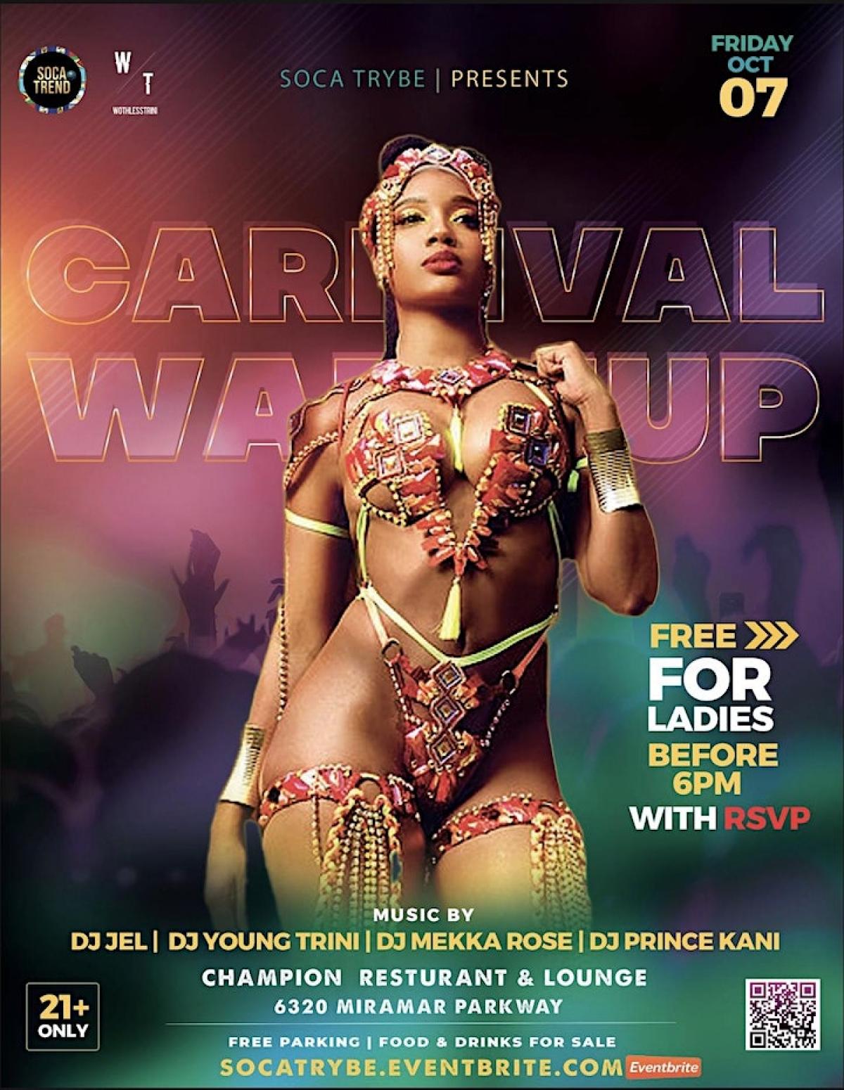 Carnival Warm Up  flyer or graphic.