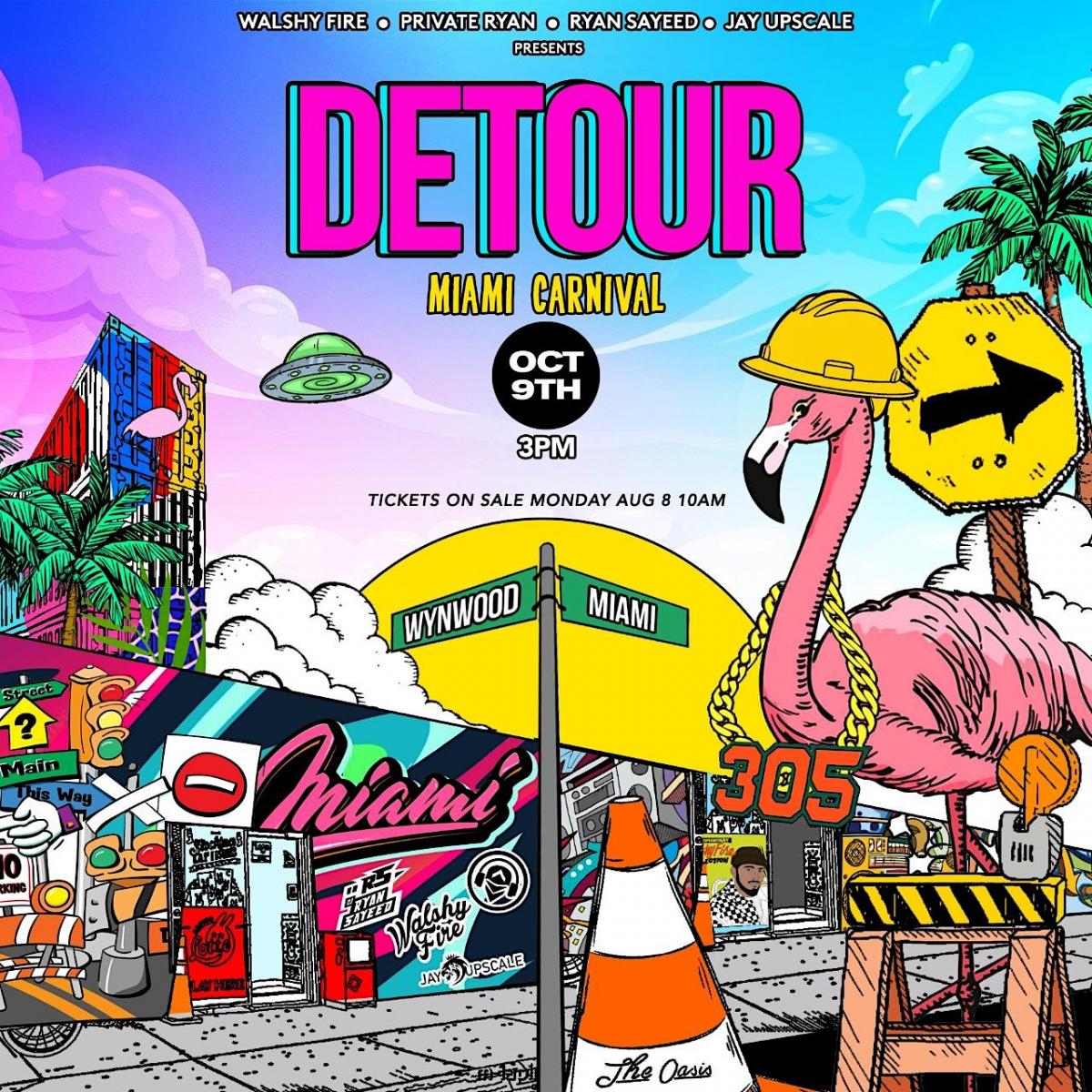 Detour!  flyer or graphic.