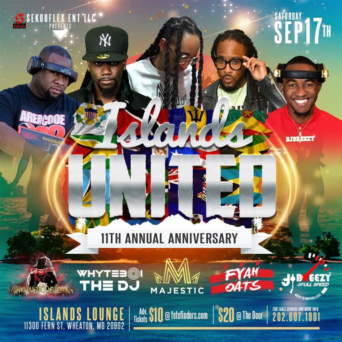 Islands United flyer or graphic.