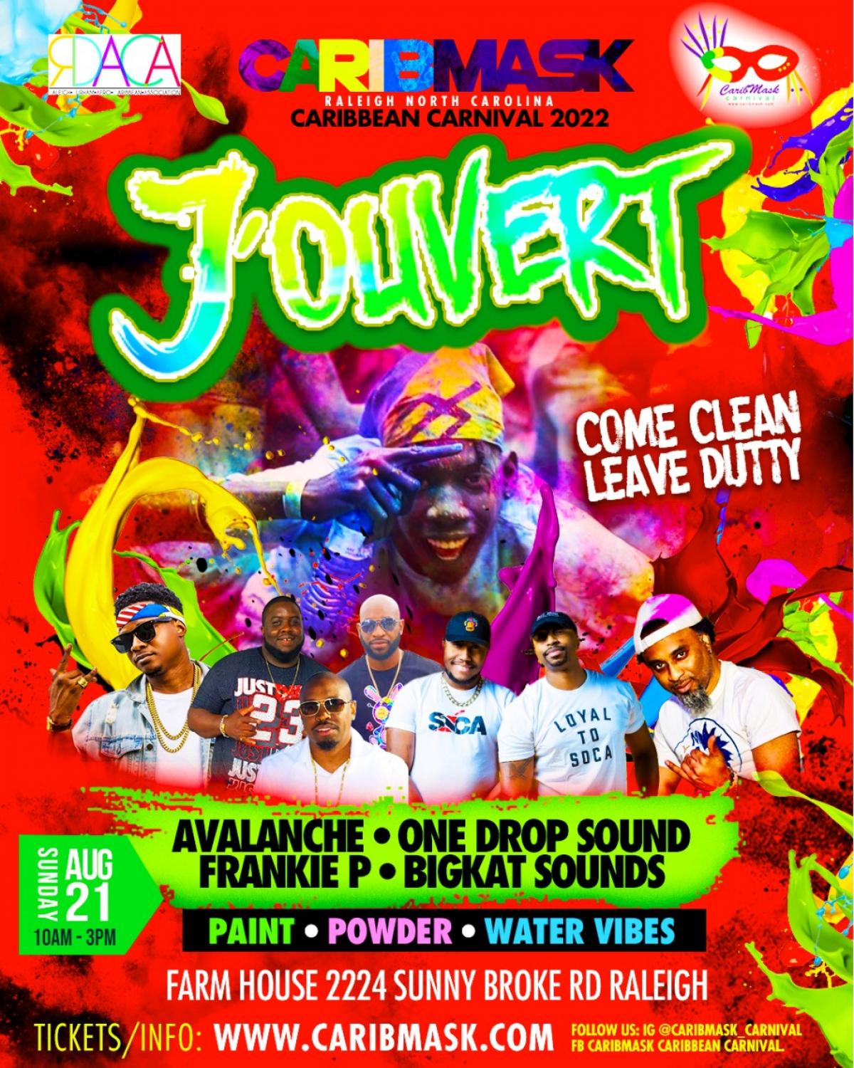 Jouvert flyer or graphic.