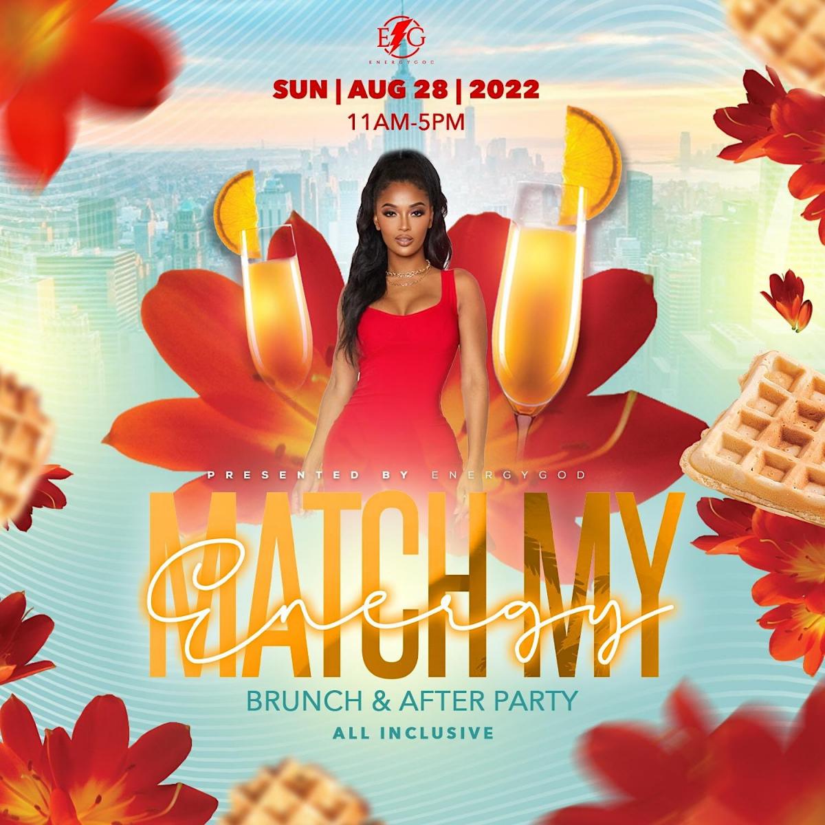 Match My Energy Brunch flyer or graphic.