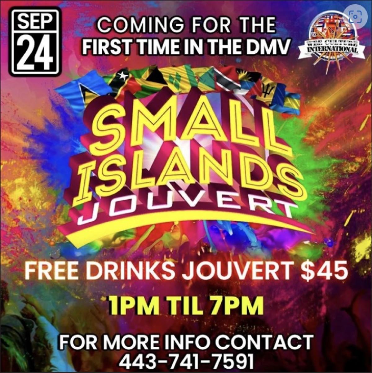 Small Islands Jouvert flyer or graphic.