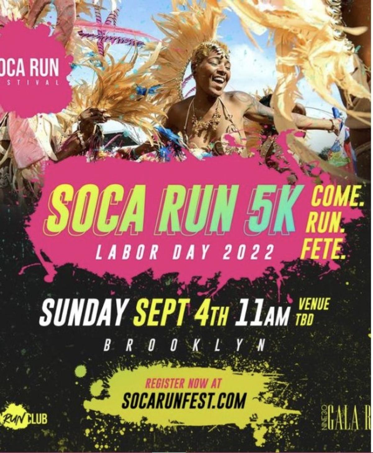 Soca On The Run flyer or graphic.