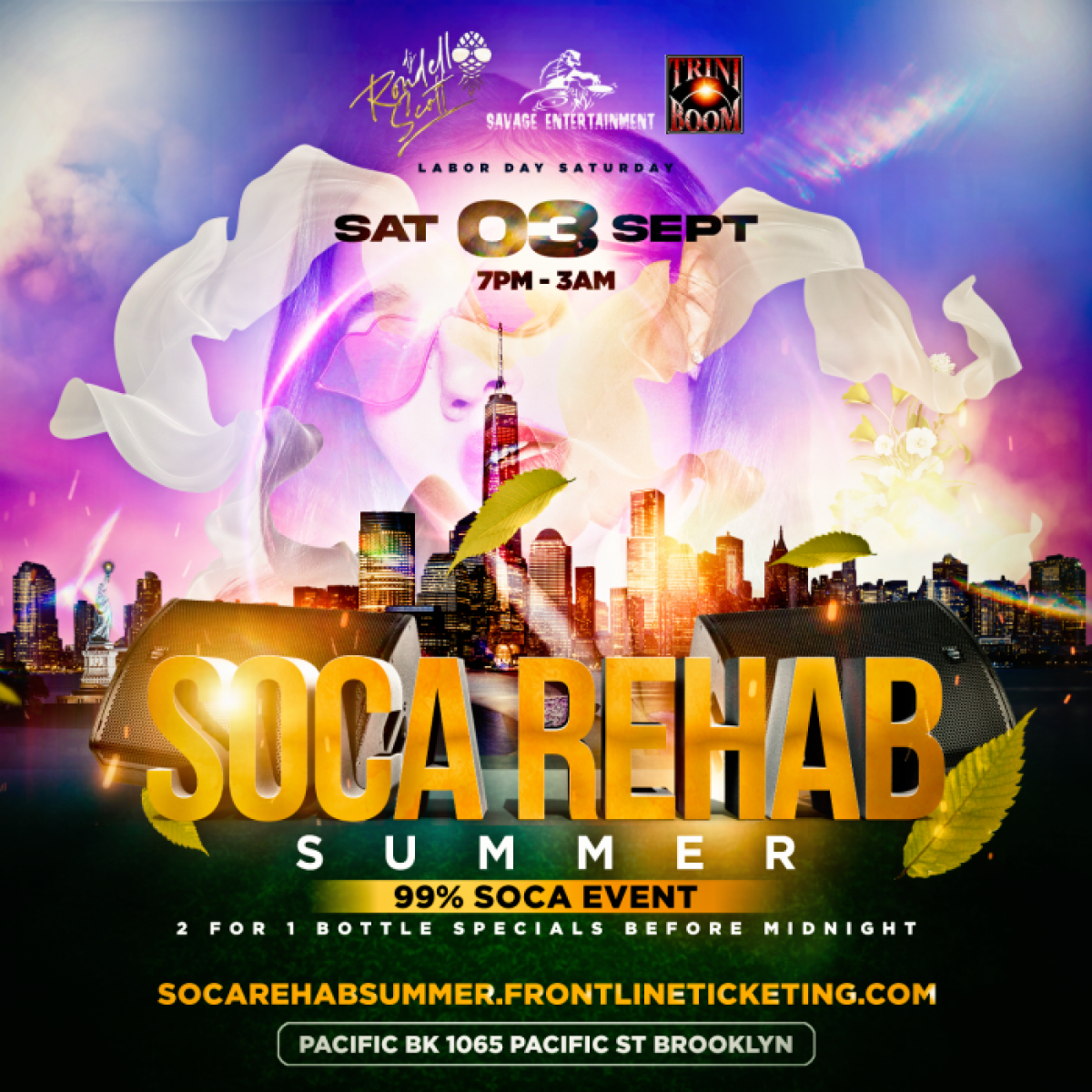 Soca Rehab Summer flyer or graphic.