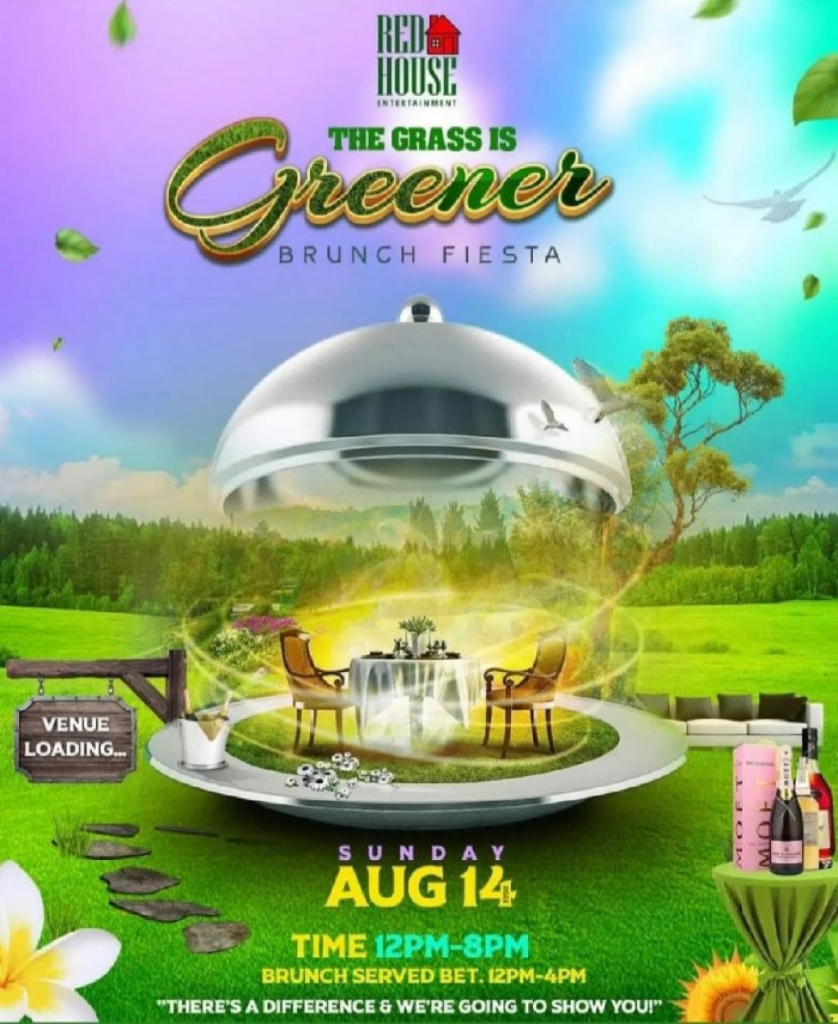 The Grass Is Greener flyer or graphic.