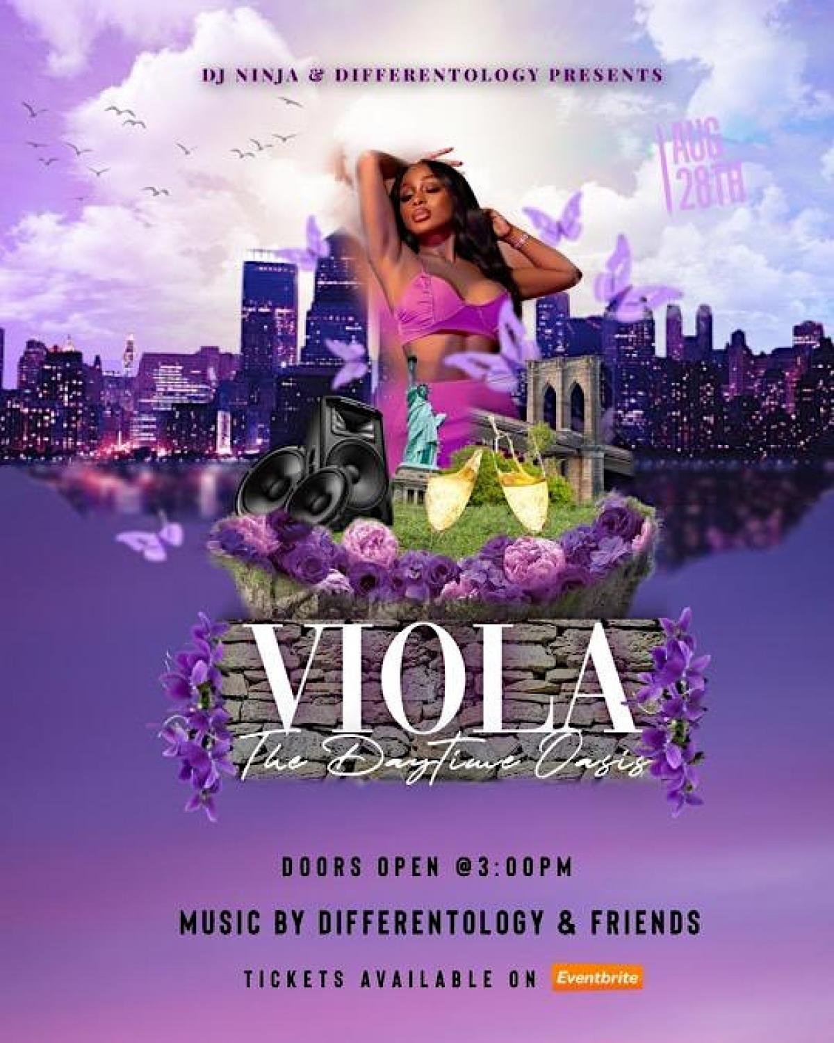 Viola flyer or graphic.