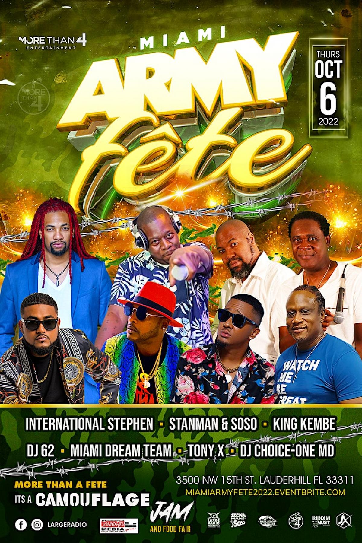 Army Fete flyer or graphic.