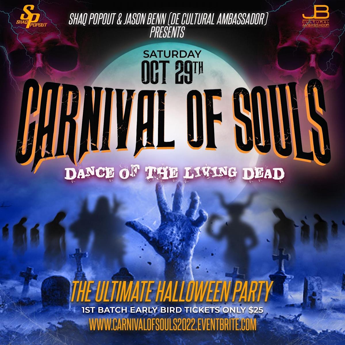 Carnival Of Souls Halloween Party flyer or graphic.