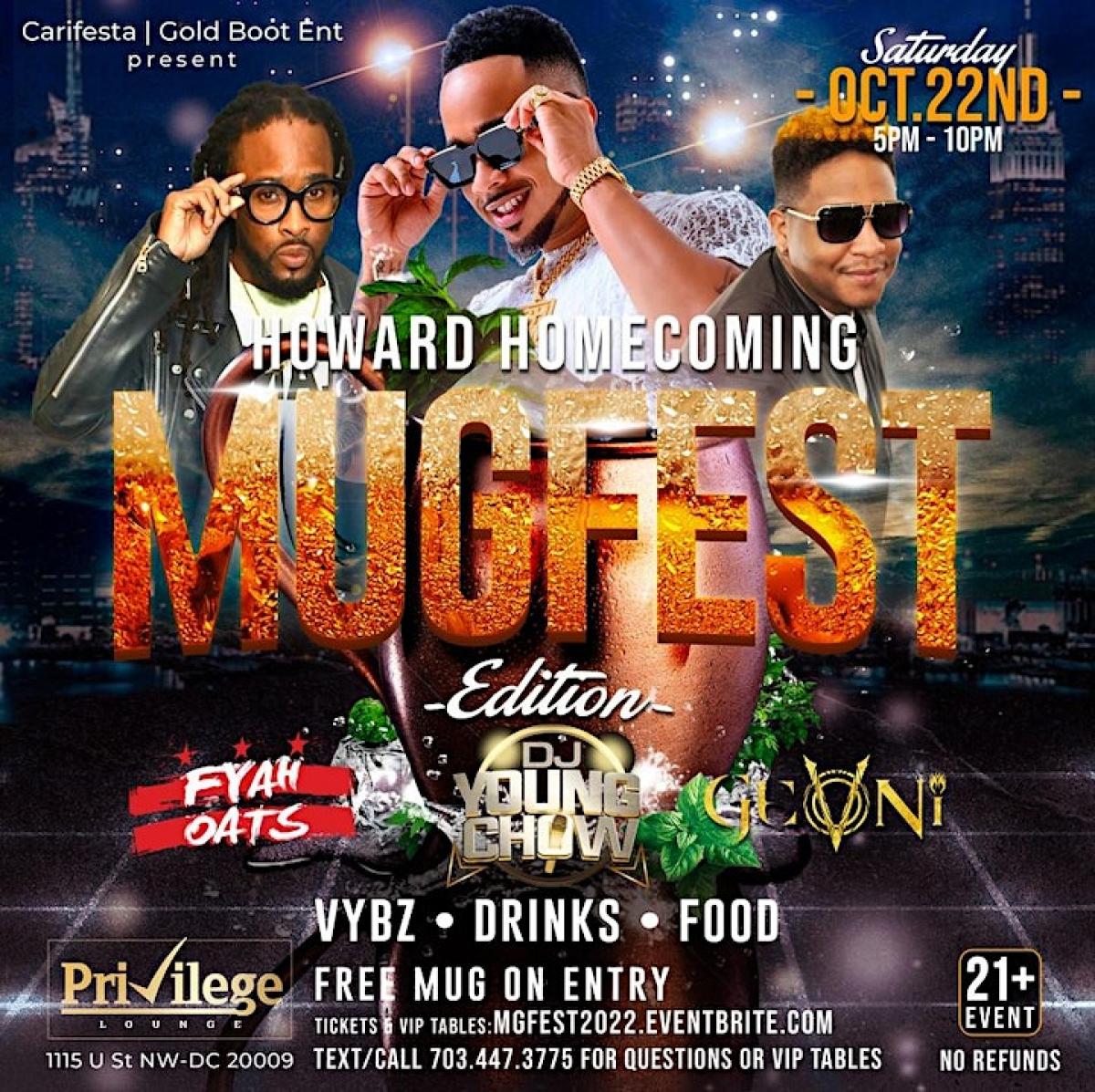 Mugfest - Howard Homecoming flyer or graphic.