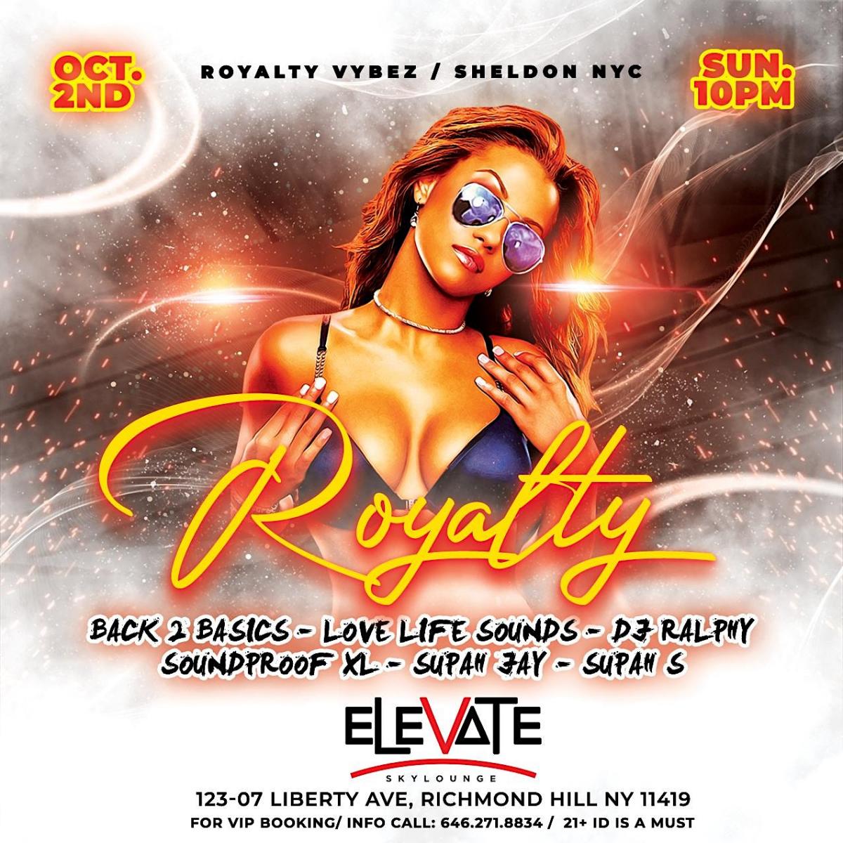 Royalty flyer or graphic.