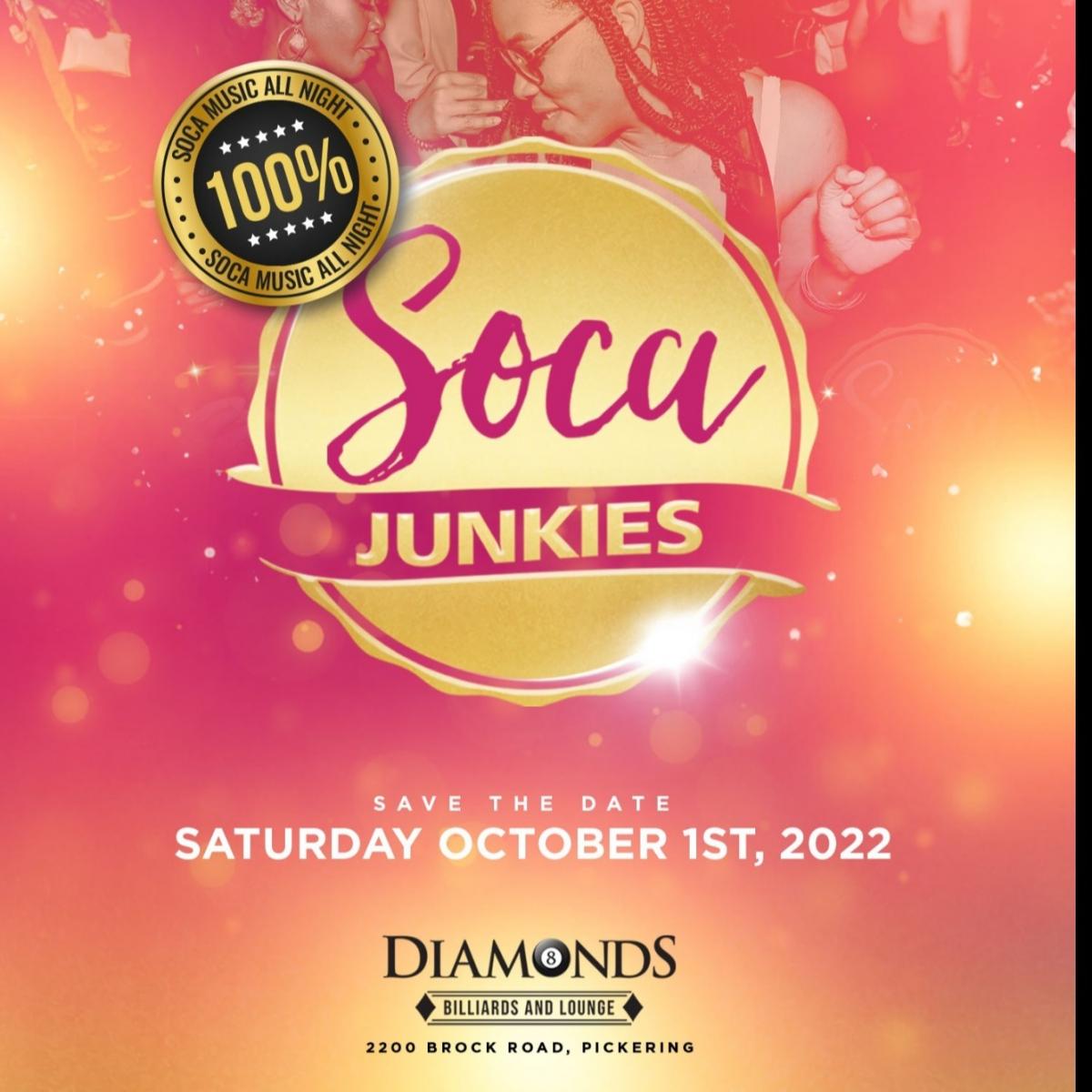 Soca Junkies flyer or graphic.