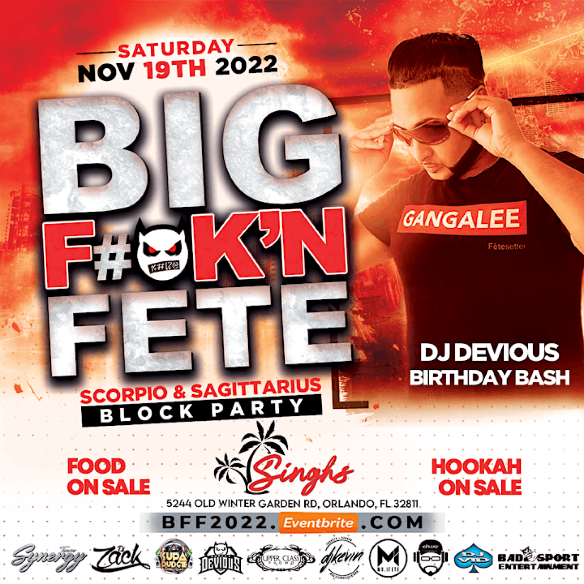 BFF - Big F#@k'n Fete flyer or graphic.