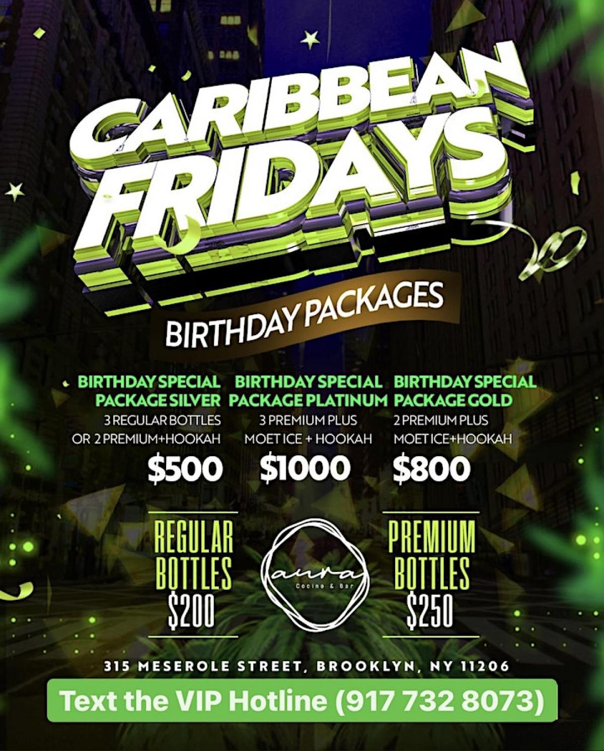 Caribbean Fridays flyer or graphic.