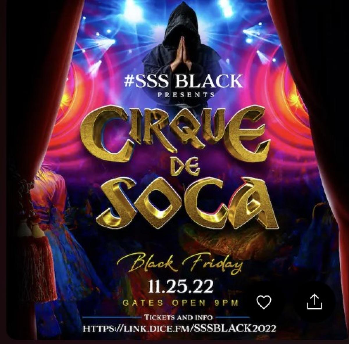 Cirque De Soca flyer or graphic.