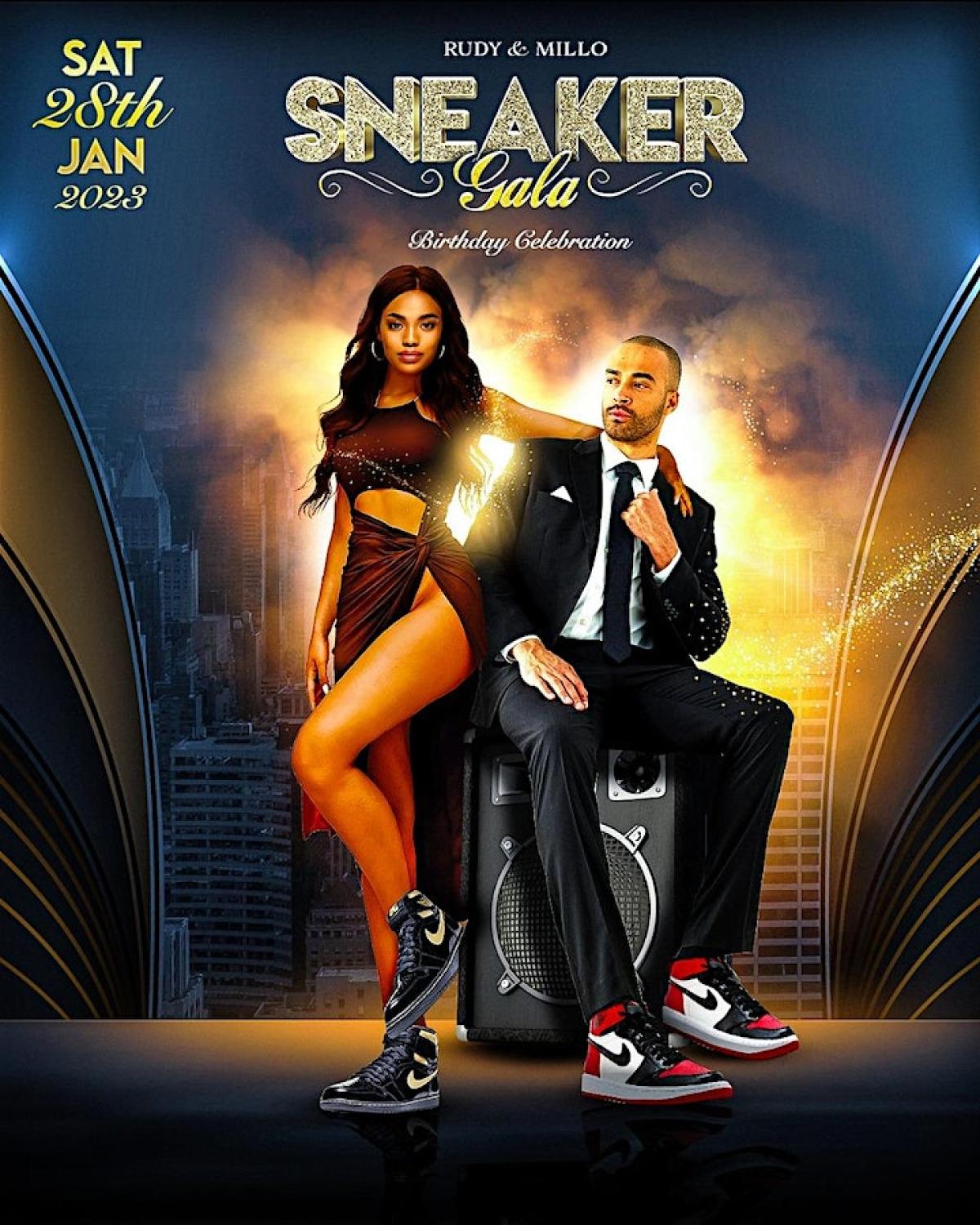 The Sneaker Gala - Rudy & Millo flyer or graphic.