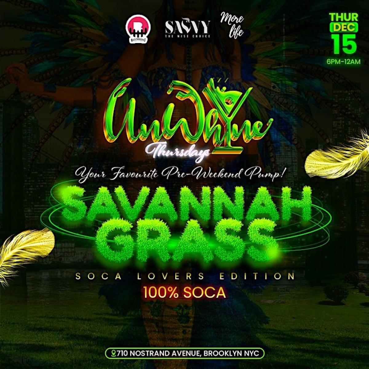 UnWhine Thursday 100% Soca flyer or graphic.