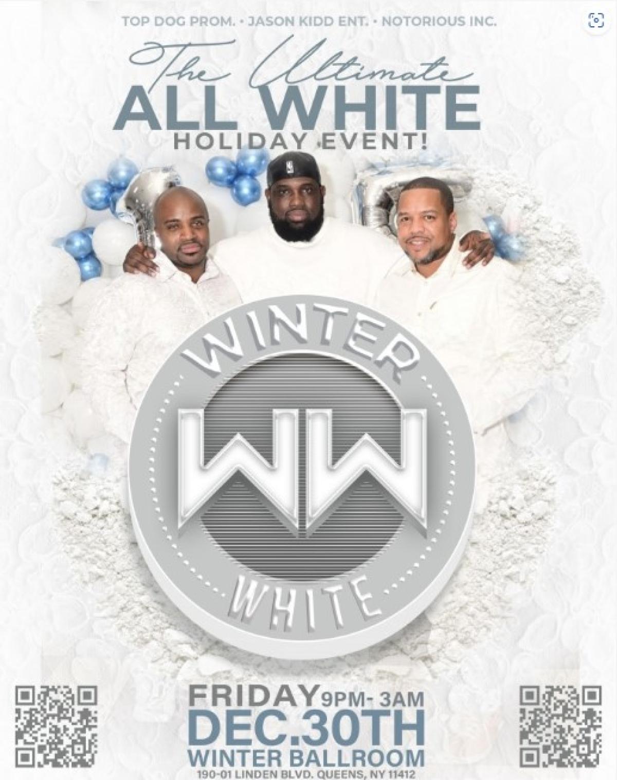 Winter White flyer or graphic.