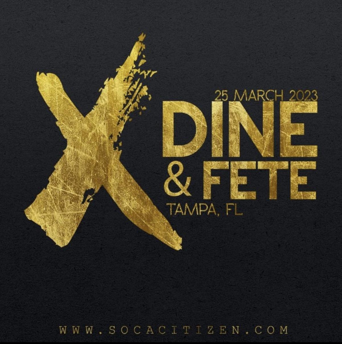 Dine & Fete flyer or graphic.