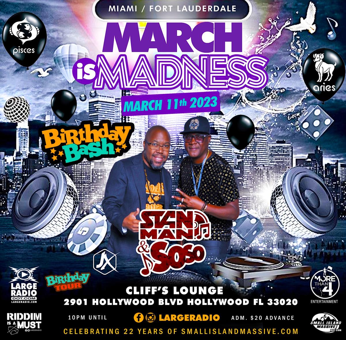 March Is Madness MIA flyer or graphic.