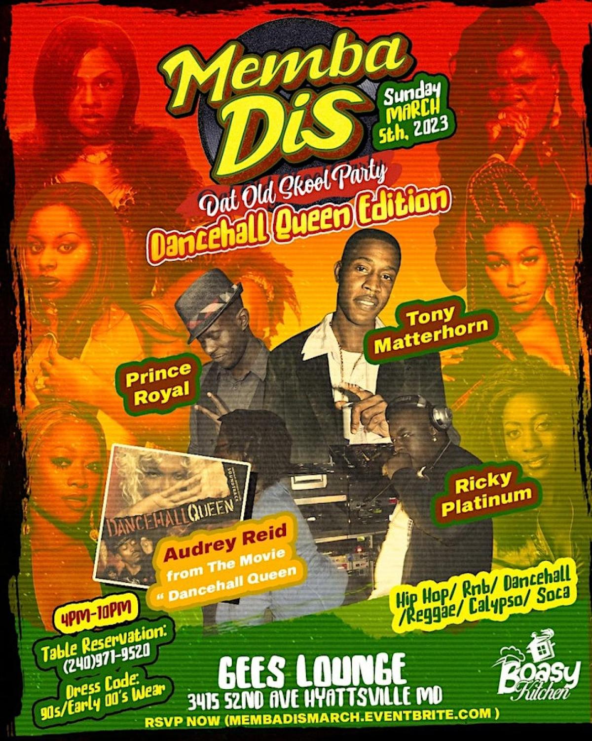 Memba Dis' Party flyer or graphic.