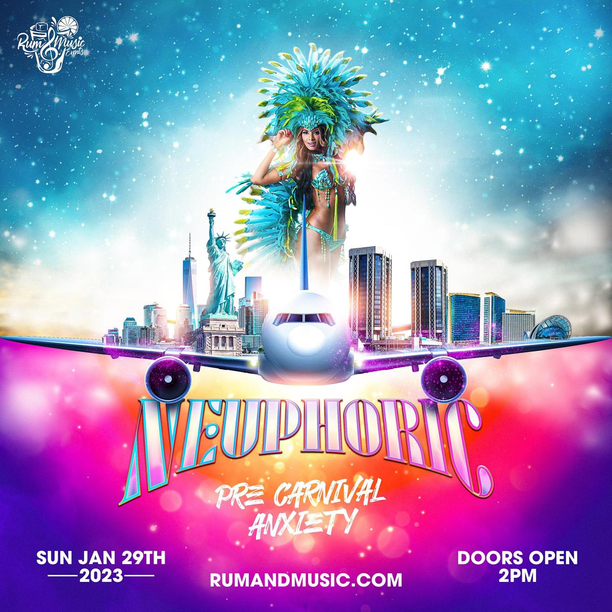 Neuphoric- Trinidad Carnival Sendoff flyer or graphic.