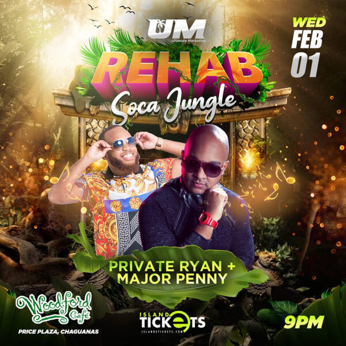 Rehab Soca Jungle  flyer or graphic.