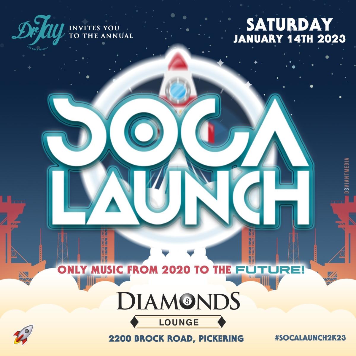 Soca Launch flyer or graphic.