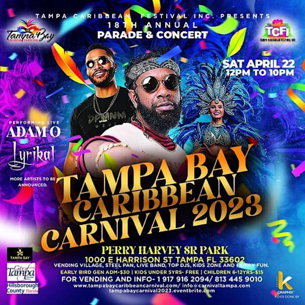 Tampa Bay Caribbean Carnival  flyer or graphic.