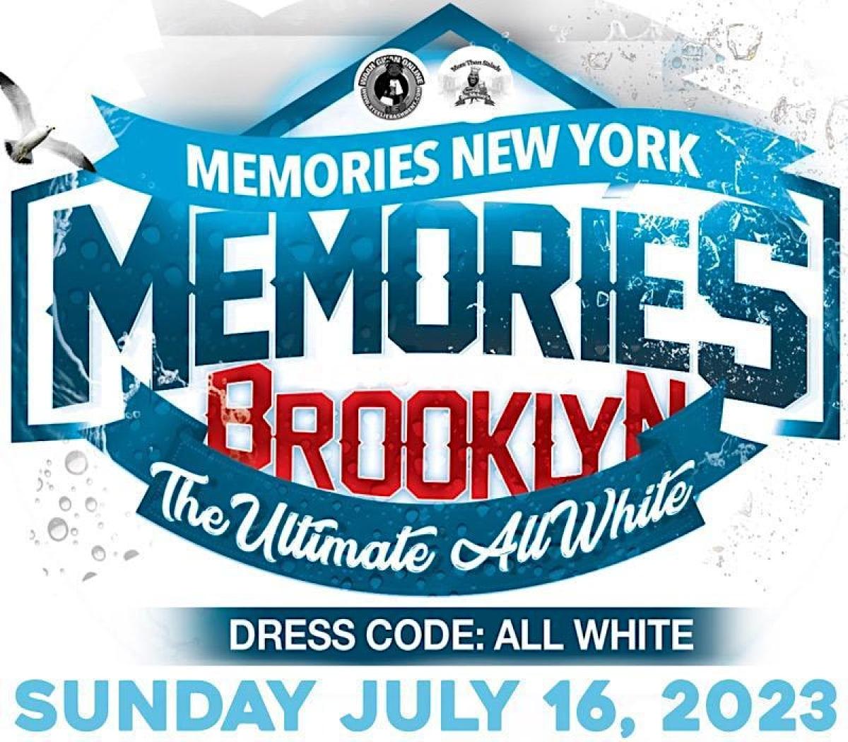 Memories All White flyer or graphic.