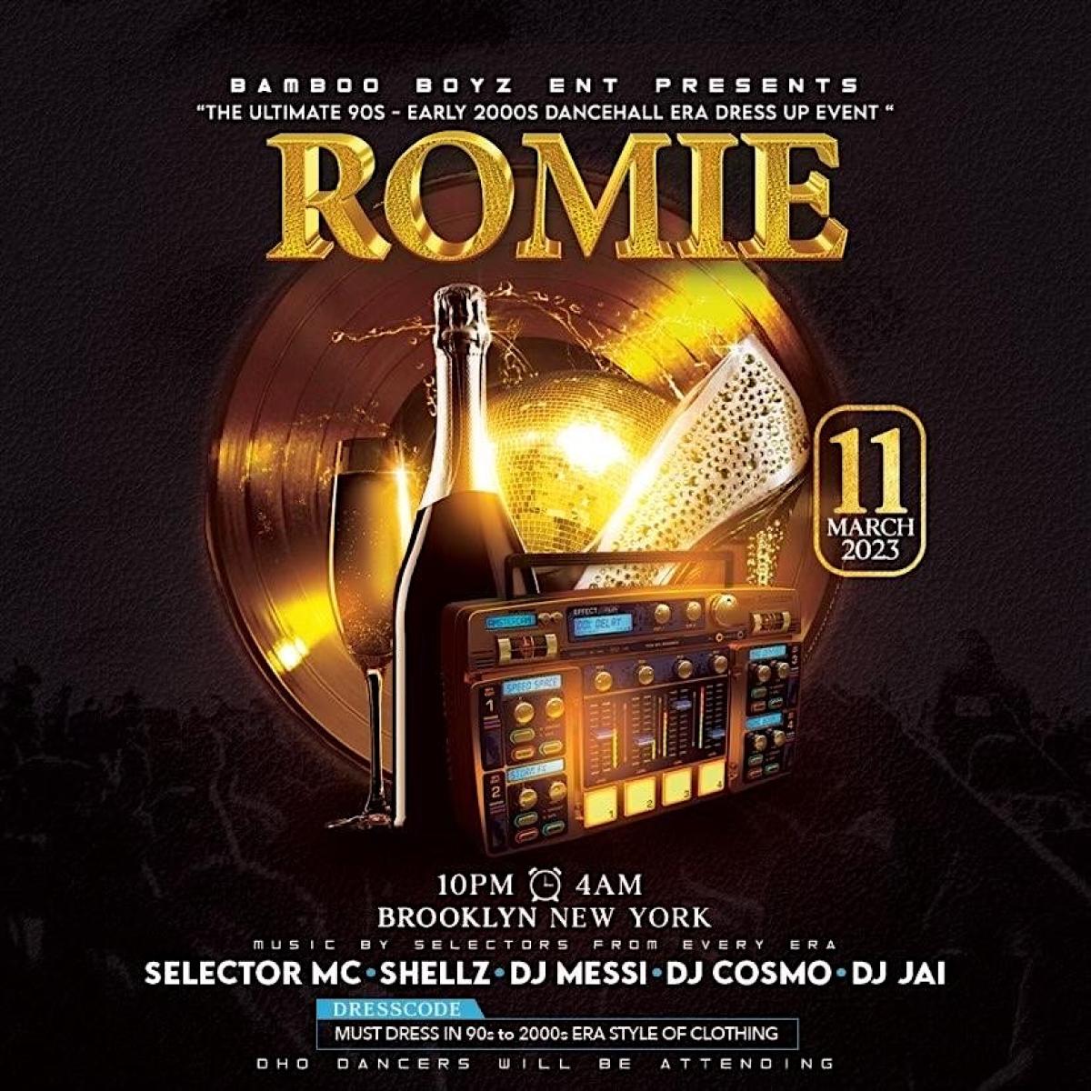 Romie flyer or graphic.