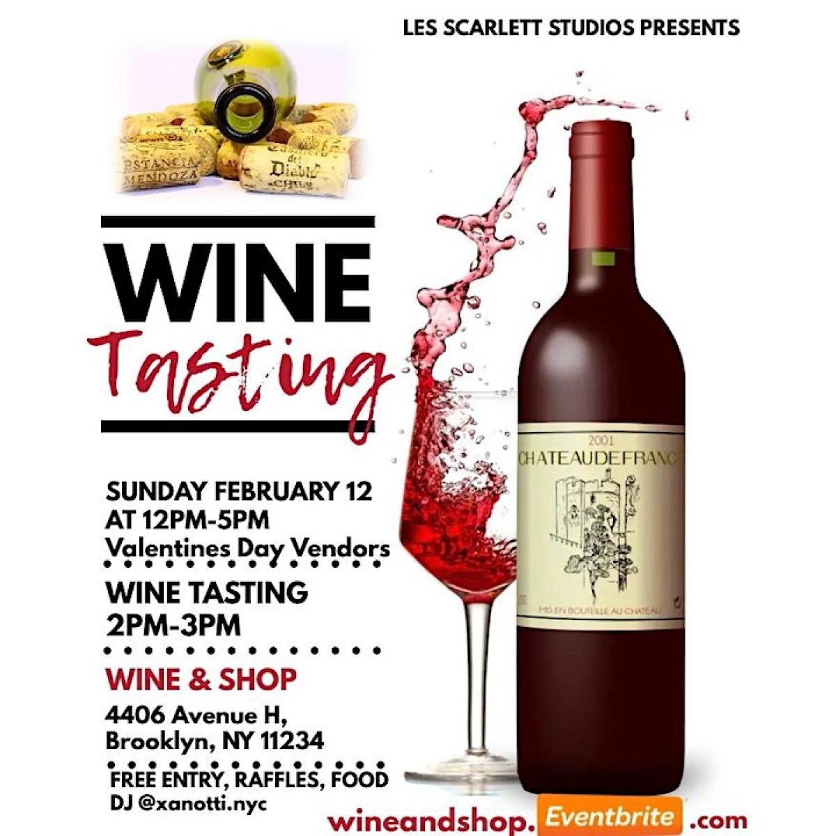 Wine & Shop flyer or graphic.