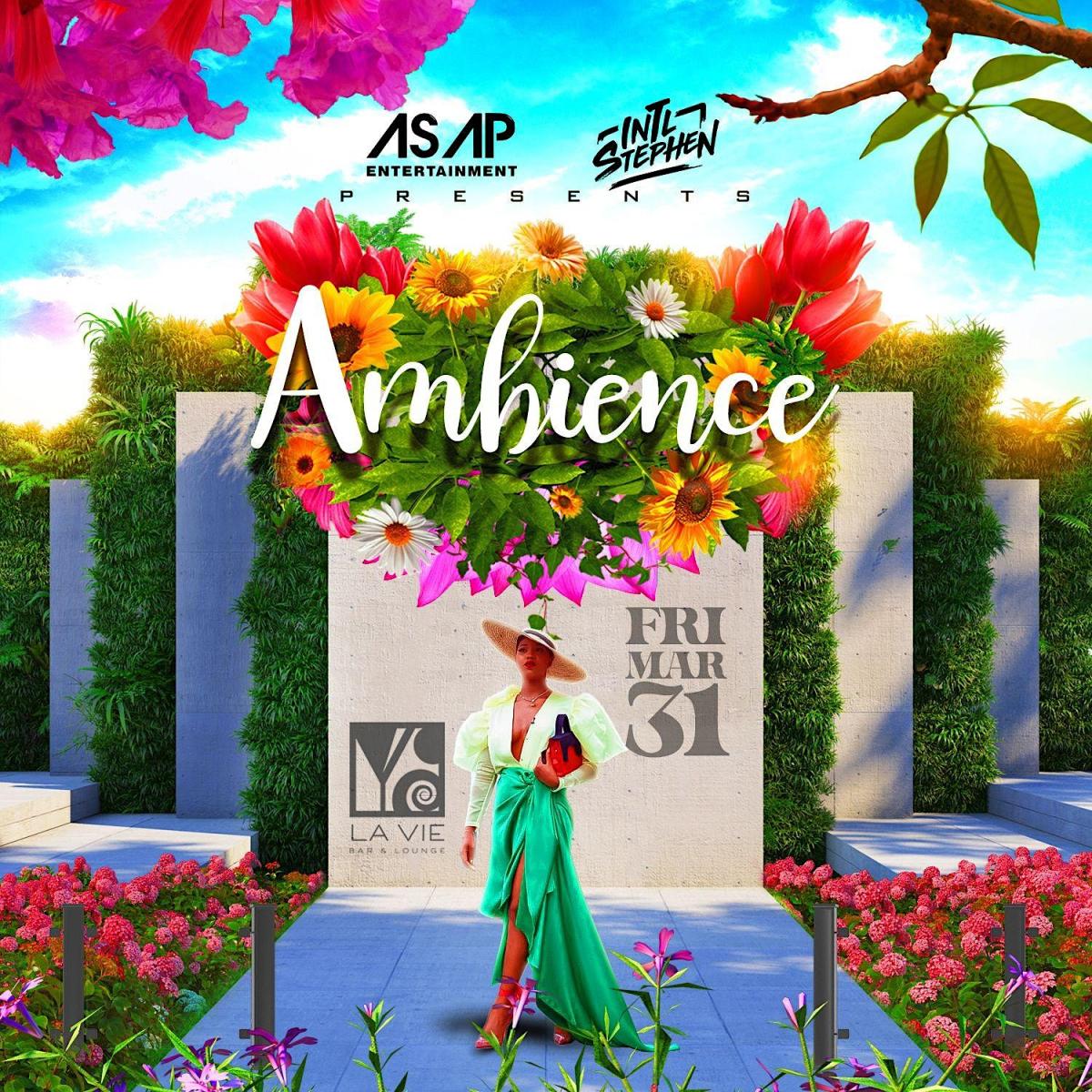 Ambience (758) flyer or graphic.