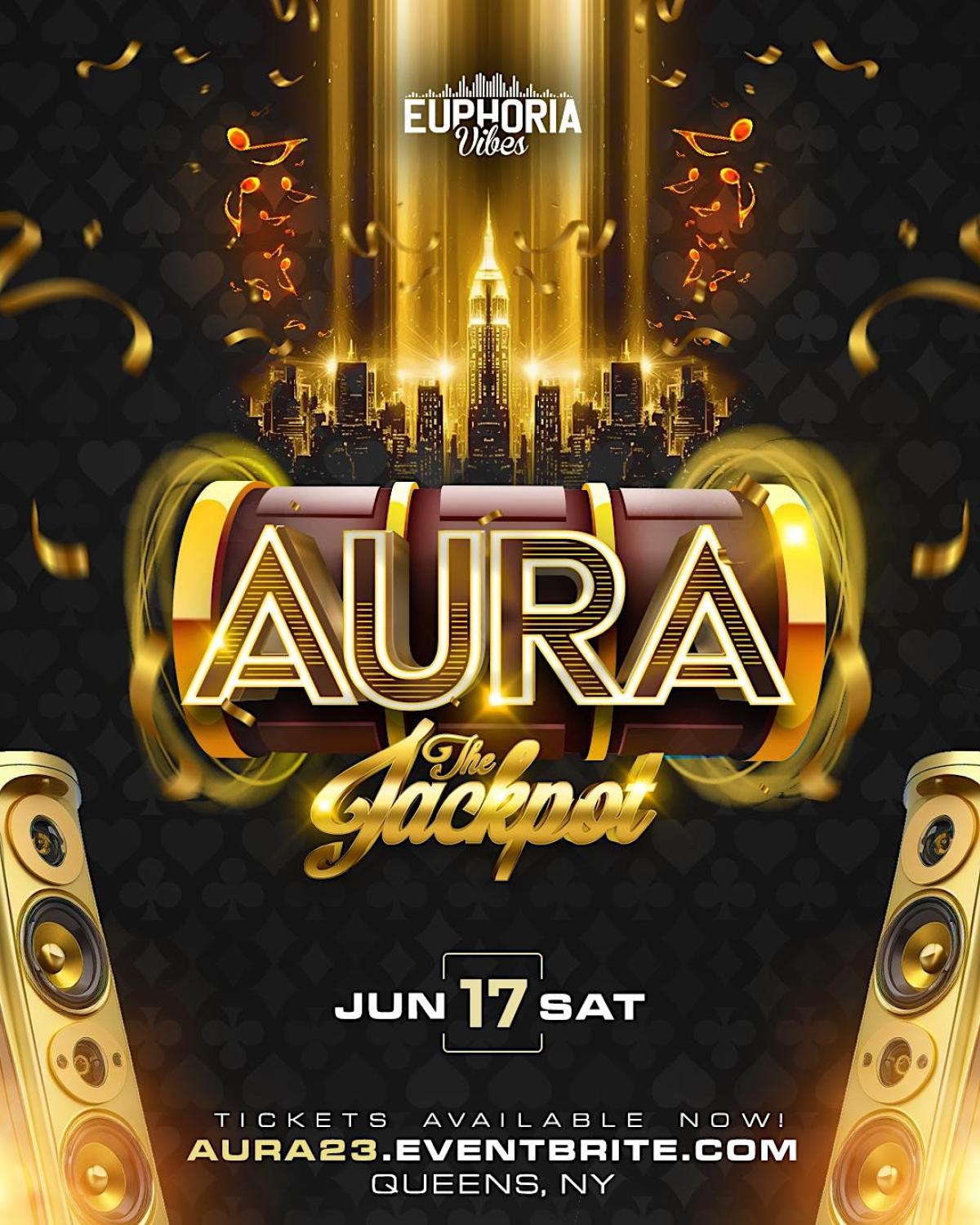 Aura: The Jackpot flyer or graphic.