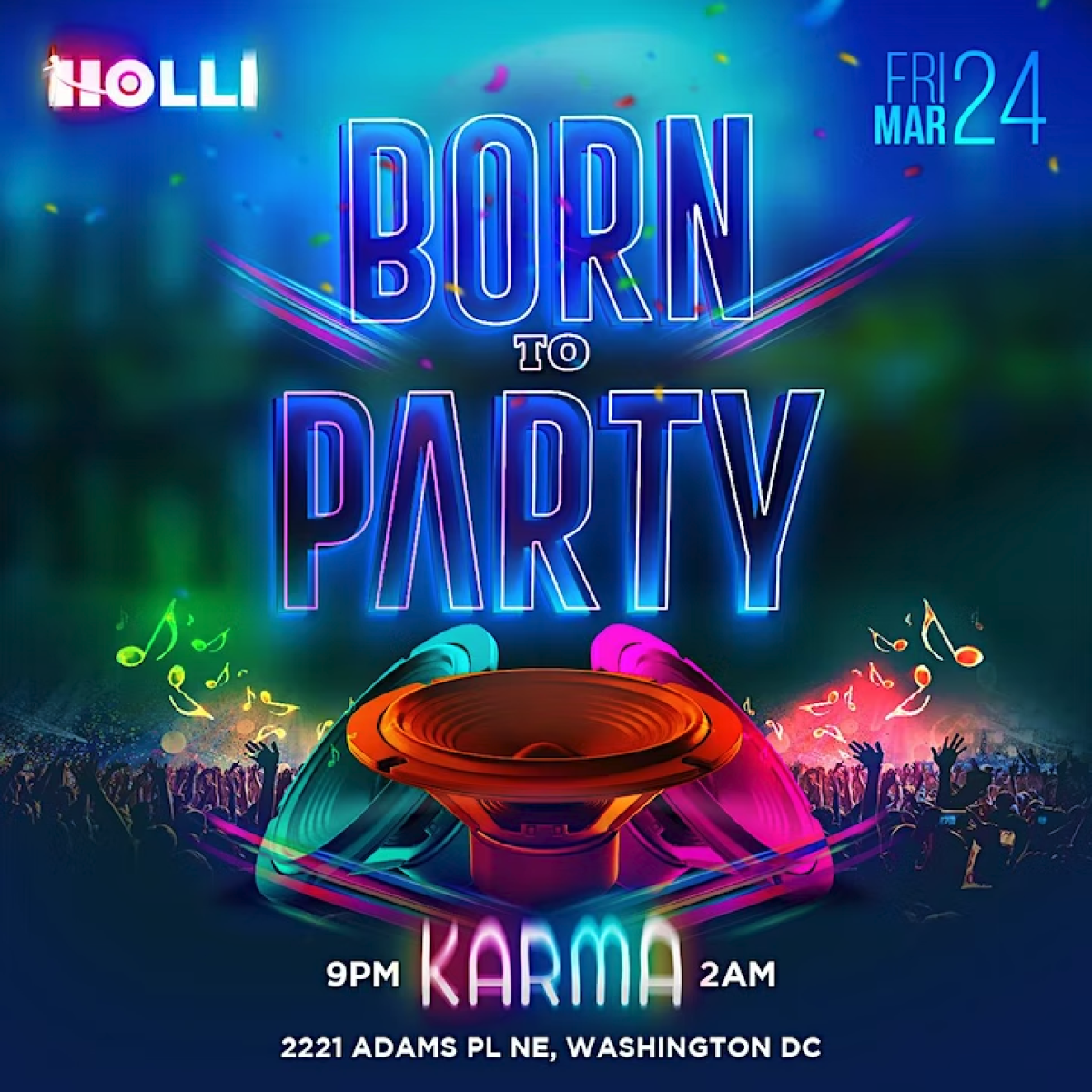 Born To Party flyer or graphic.